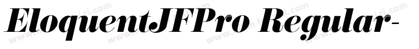 EloquentJFPro Regular字体转换